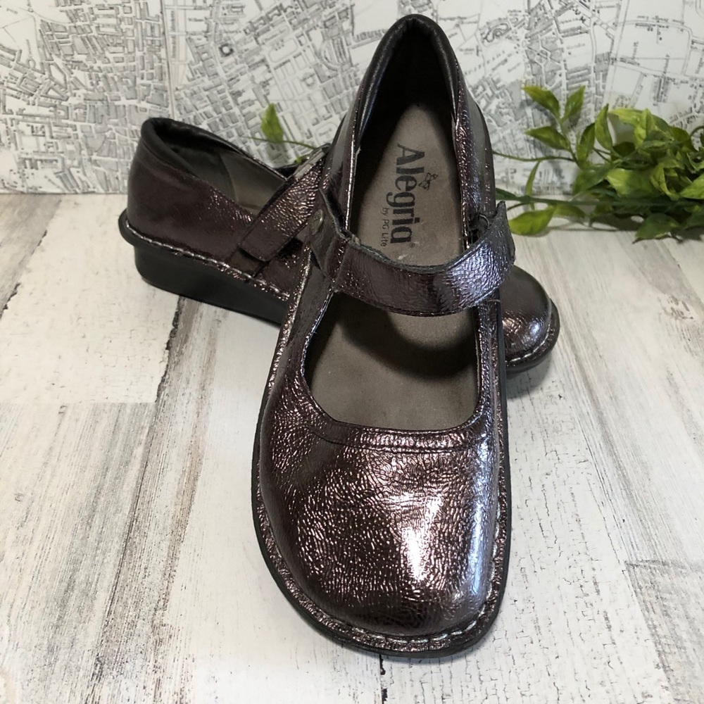 Alegria Bel Pewter Mary Janes